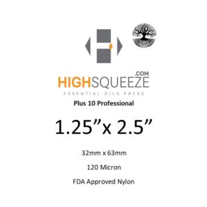 HighSqueeze Rosin Extraction Press Bags 1.25"x2.5" 90 Micron